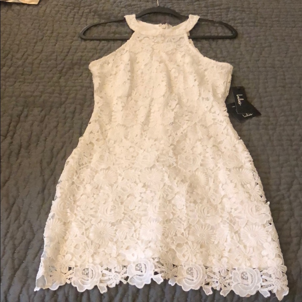 Lulus Love Poem White Lace Dress - size S